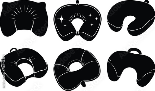 Travel Pillow silhouette vector