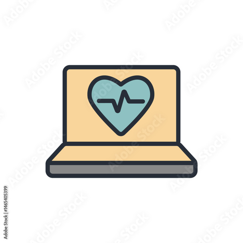 cardiogram icon collection .design style with background
