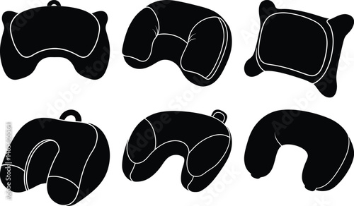 Travel Pillow silhouette vector