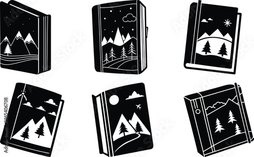 Travel Journal silhouette vector