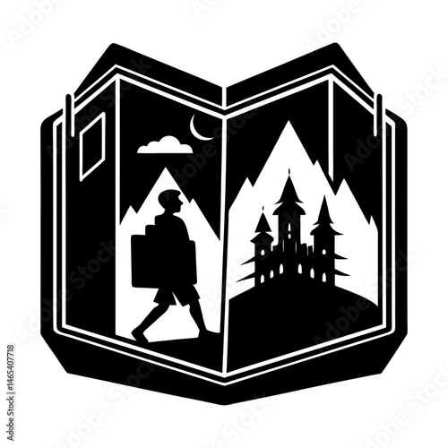 Travel Guidebook silhouette vector
