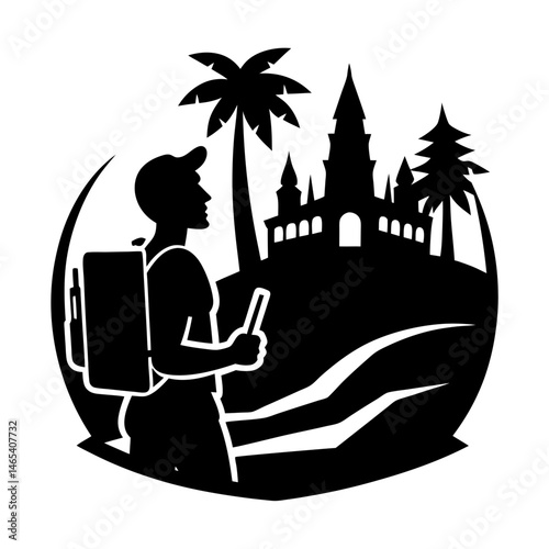 Travel Guidebook silhouette vector