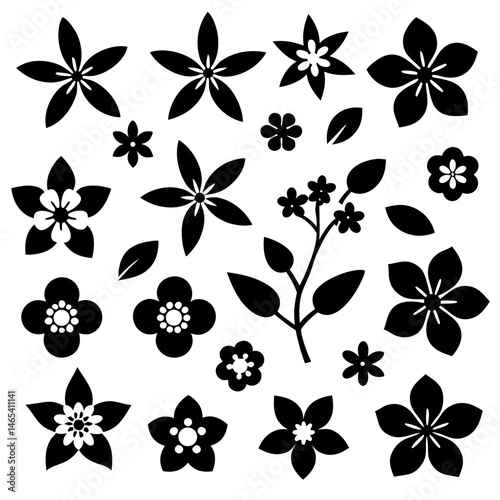 Cherry blossom icons 