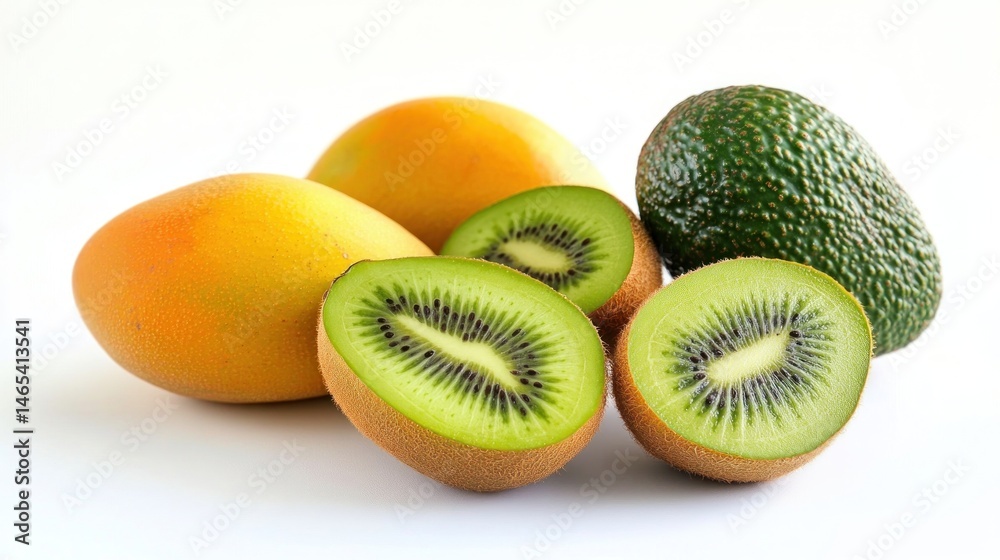 Fototapeta premium Fresh Tropical Fruits Display