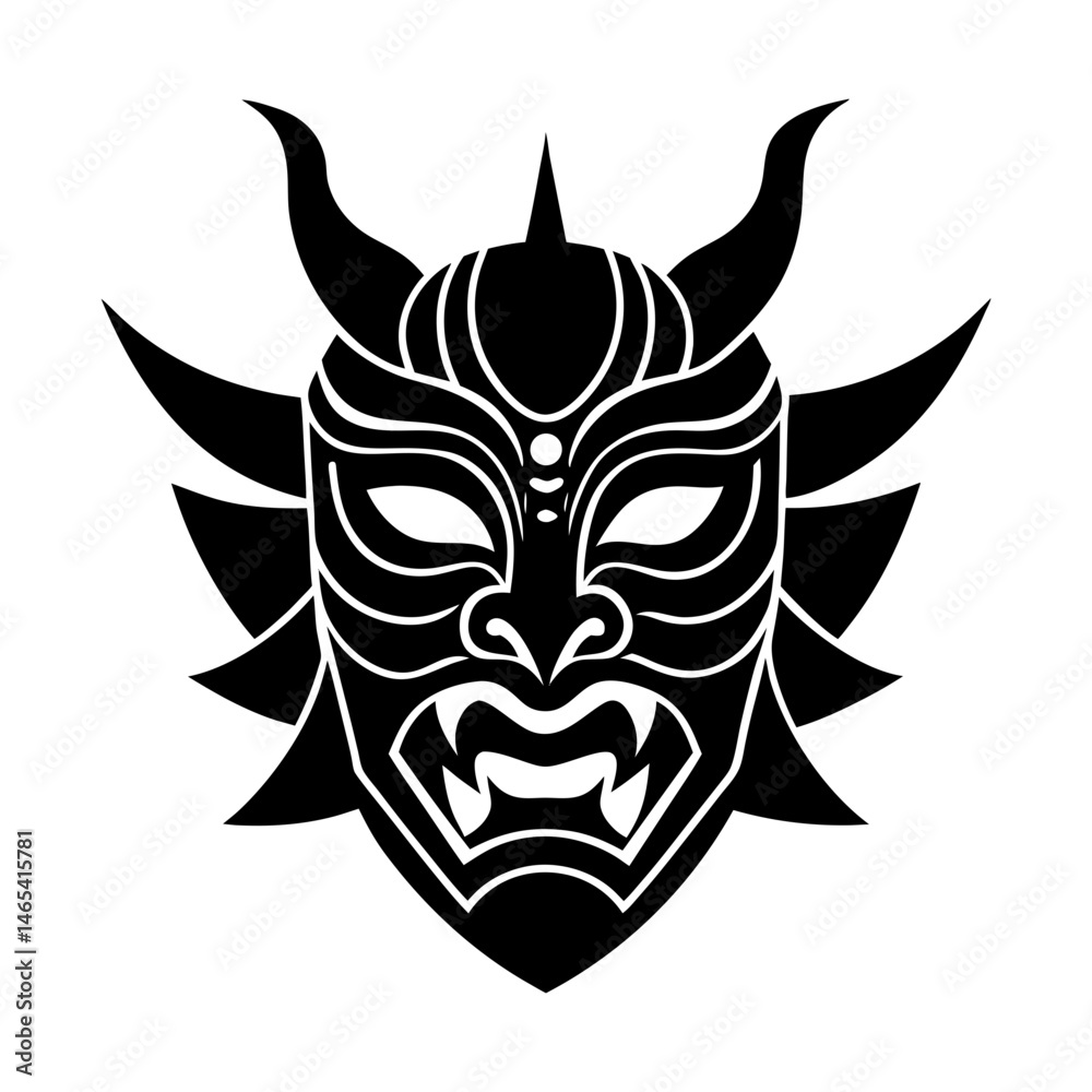 Fototapeta premium Traditional Masks silhouette vector