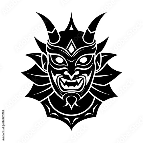 Traditional Masks silhouette vector