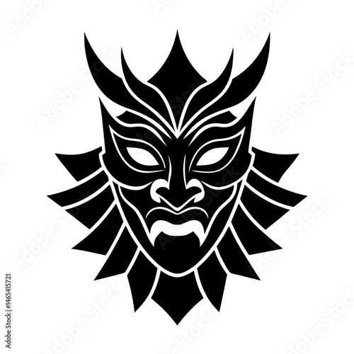 Traditional Masks silhouette vector