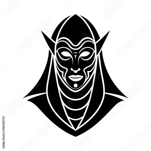Traditional Masks silhouette vector