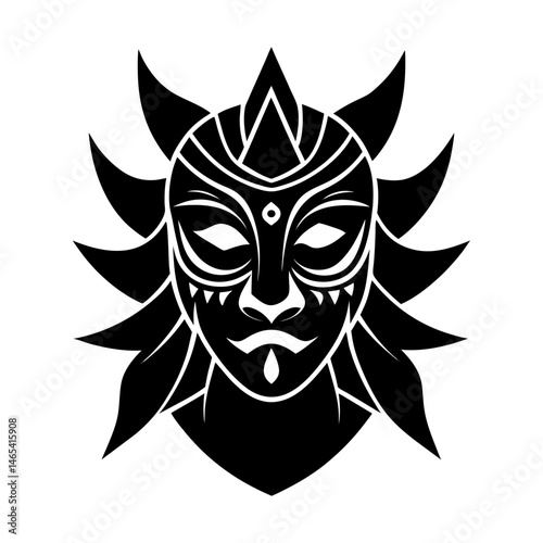 Traditional Masks silhouette vector