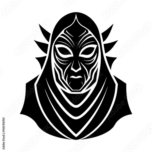 Traditional Masks silhouette vector