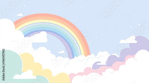 Vibrant Rainbow Cloud with Colorful Sky - Natures Beauty