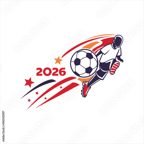 soccer ball with 2026 football of logo