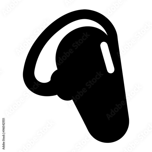 Modern Wireless Headset Design with Sleek Black Silhouette, Perfect for Audio Experience
