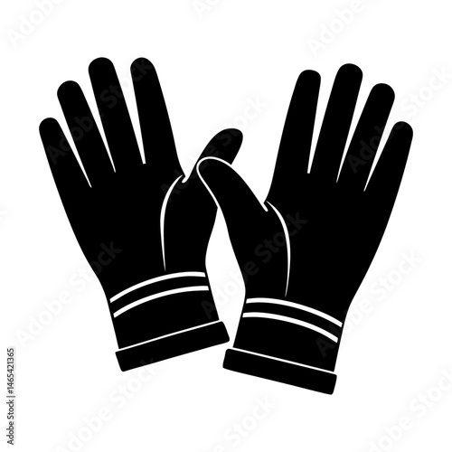Thermal Gloves silhouette vector