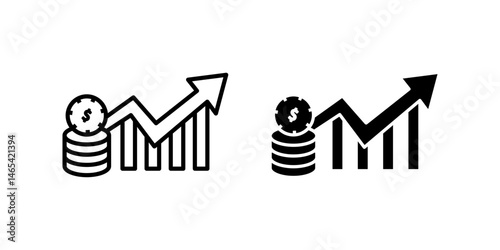 Inflation icon set. for mobile concept and web design on white background