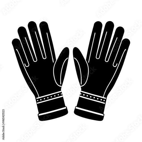 Thermal Gloves silhouette vector