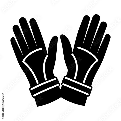 Thermal Gloves silhouette vector
