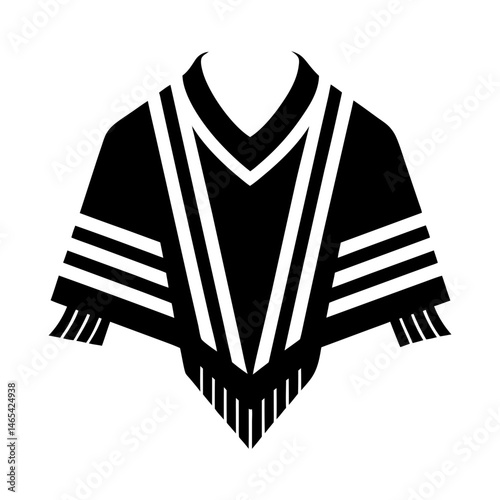 Tallit silhouette vector