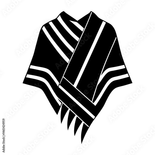 Tallit silhouette vector