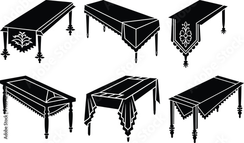 Table Runner silhouette vector
