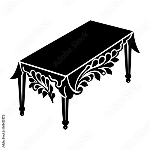 Table Runner silhouette vector