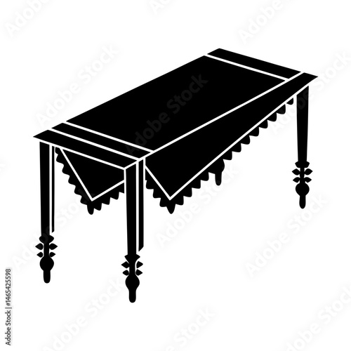Table Runner silhouette vector
