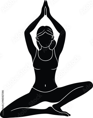 Woman Doing Yoga Silhouette