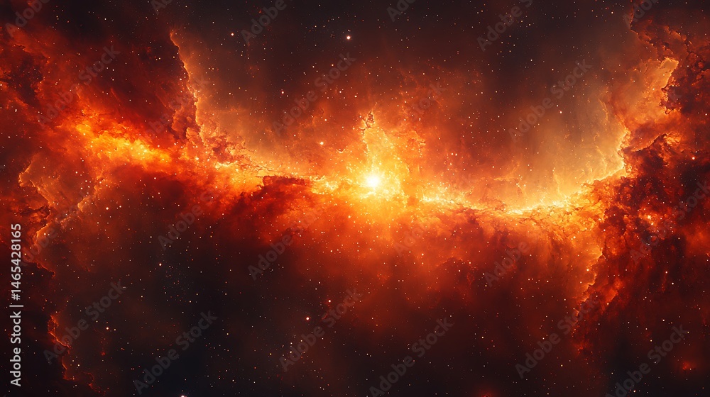 Fototapeta premium Blazing nebula eruption deep cosmic void high resolution hd picture