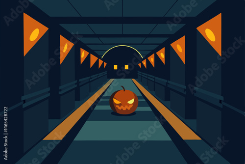 abandoned subway station with flickering jack 