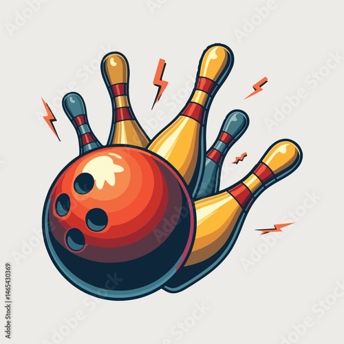 Celebrate National Bowling Day with Vector Designs: Bowling Ball & Pins, Lane Perspectives, Silhouettes, and Animated GIFs for T-Shirts, Stickers, Posters & Social Media