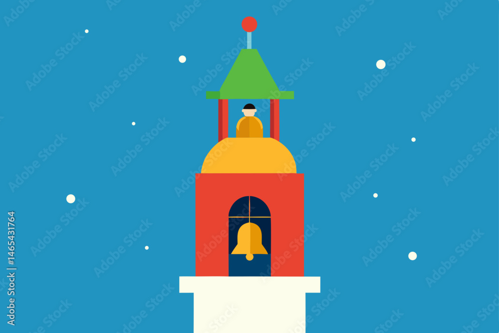 christmas bell tower operated by elves ringing mel 
