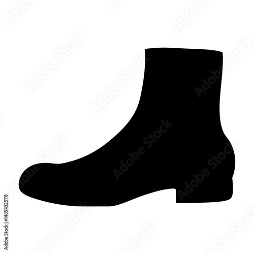 Classic Black Ankle Boot Silhouette Simple Footwear Design Elegant Mens Womens Shoe Fashion Icon