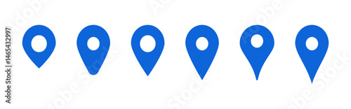 Pin location icon set in vector format. Includes map pins, GPS markers, and navigation symbols for apps, maps, UI design, travel, and location-based services.