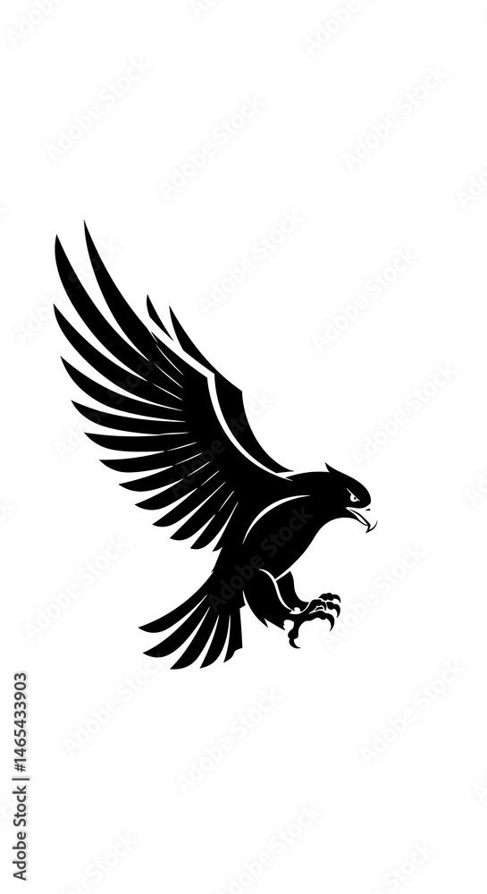 Fototapeta premium Apex Predator's Descent AI Generated