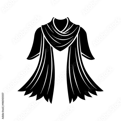 Stole silhouette vector