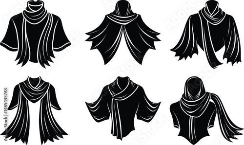 Stole silhouette vector