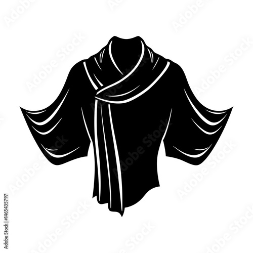 Stole silhouette vector