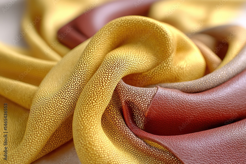 Detailed View of Polished Saddle Leather Showcasing Texture and Color Variation in a Rich and Vibrant Arrangement