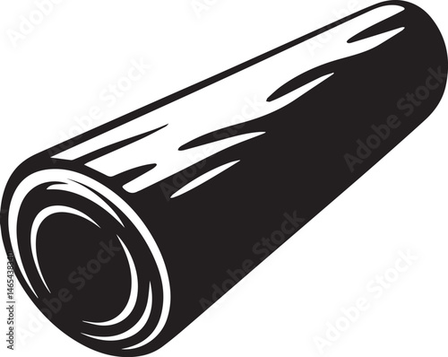 Wooden Log Silhouette Vector | Rustic Black Vector Art Illustration for Forest Themes