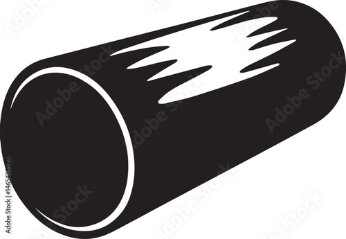 Wooden Log Silhouette Vector | Rustic Black Vector Art Illustration for Forest Themes