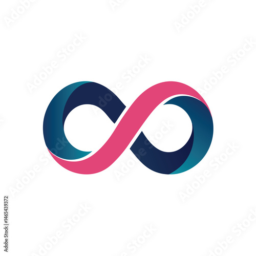 Modern Abstract Infinity Loop Logo Concept
