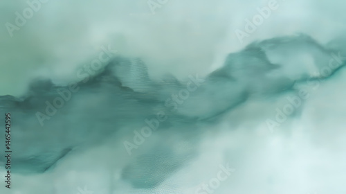Foggy emerald mist swirls dreamily, evoking enigmatic Celtic New Year whispers and mystical Imbolc reflections, ethereal and serene
