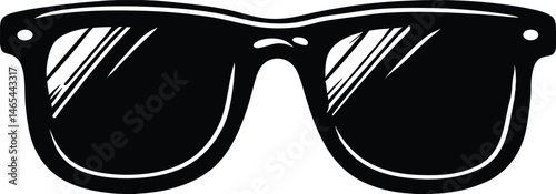 Sunglasses black icon  lock stylish vector design
