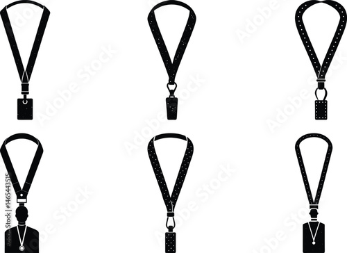 Quirky Lanyard silhouette vector