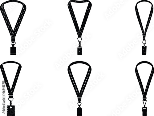 Quirky Lanyard silhouette vector