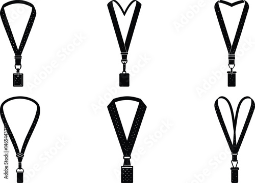 Quirky Lanyard silhouette vector