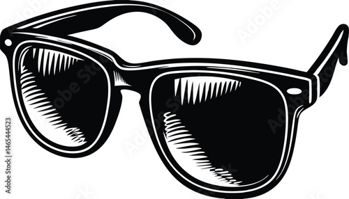 Sunglasses black icon  lock stylish vector design
