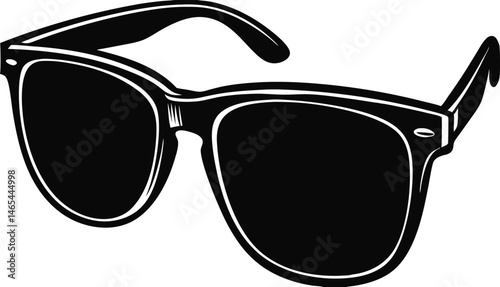 Sunglasses black icon  lock stylish vector design
