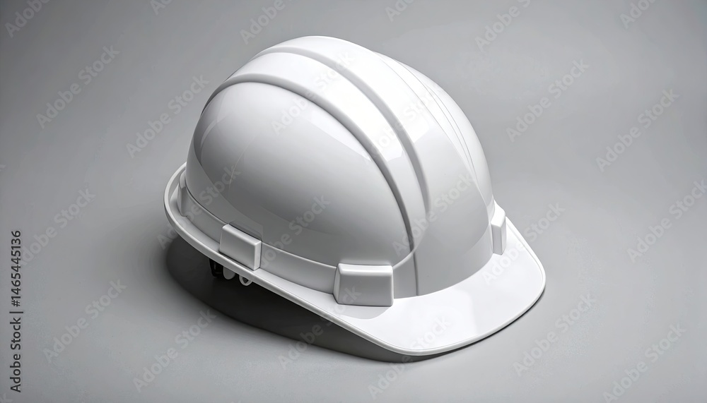 Minimalist White Safety Helmet Mockup: Industrial Protective Gear Design Minimalist White Safety Helmet Mockup: Industrial Protective Gear Design