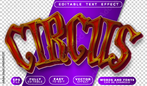 Circus Clown Acrobat  Fully Editable Vector Text File